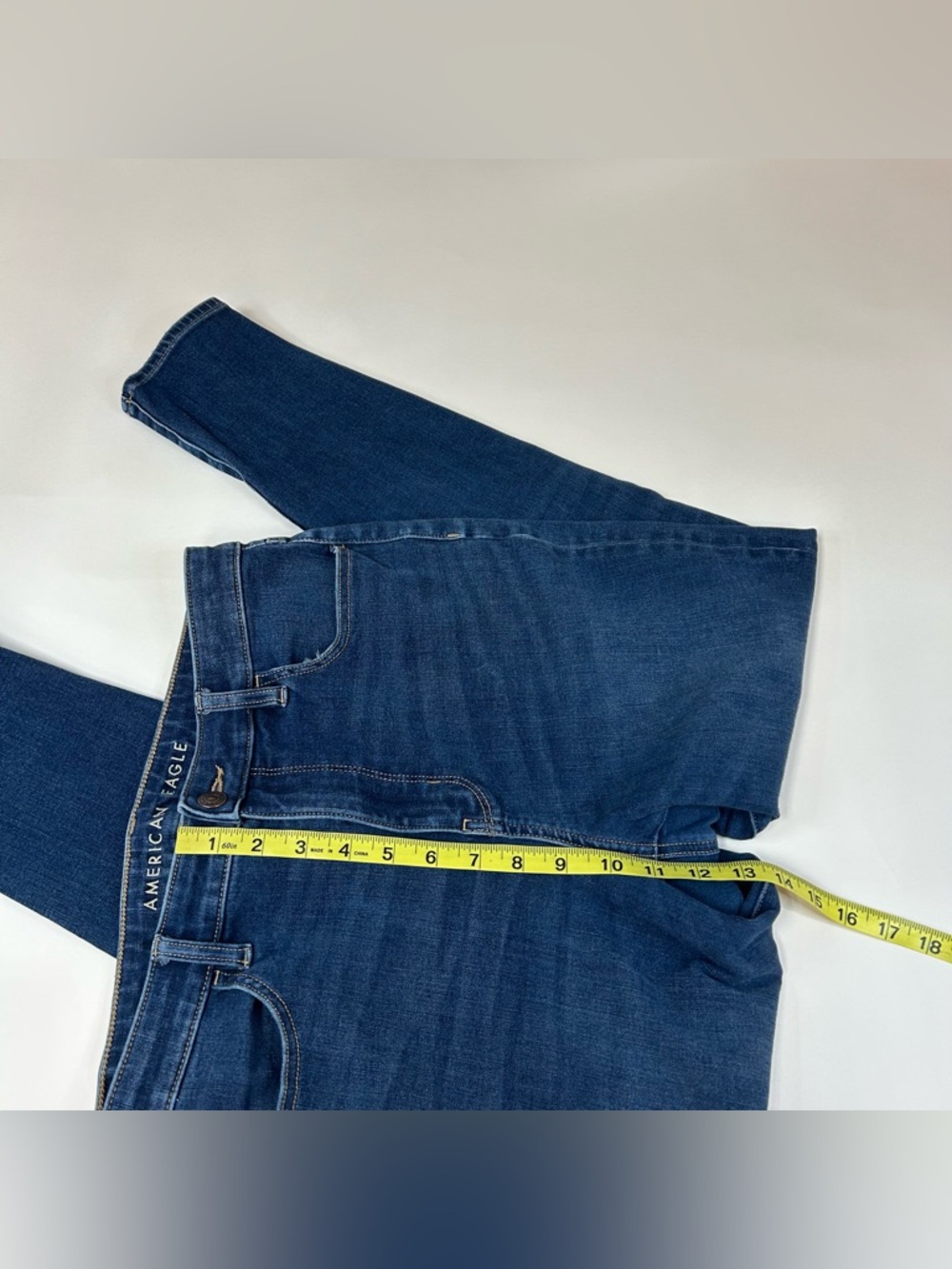 American Eagle Women’s Size 14 Super Hi Rise Jegging Jeans Dream Dark Wash #0573 - Picture 3 of 13